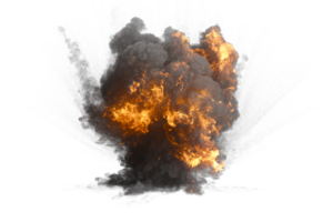 Artillerie Explosion auf transparent Hintergrund png