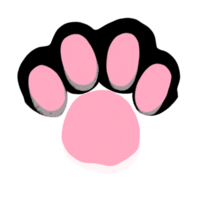 Cat Paw Cartoon illustration White And Black Cat Paw png