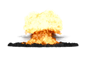 Nuclear explosion on transparency background png