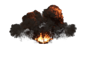 Fire explosion three way on transparency background png