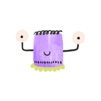 Purper blij monster. illustratie voor halloween. tekenfilm monster. schattig baby grappig illustratie Aan geïsoleerd achtergrond png