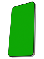 3D Realistic Mobile phone with green screen, cellphone for mock design. png