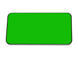 3d realistisch mobiel telefoon met groen scherm, mobiele telefoon voor bespotten ontwerp. png