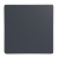 Realistic rendering of Integrated circuit, electronics component. png