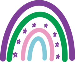 schattig boho regenboog tekening png