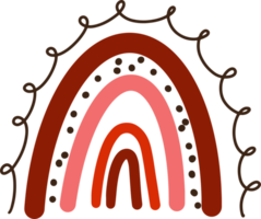 schattig boho regenboog tekening png