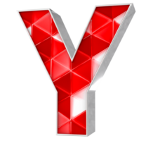 y font 3d framställa png