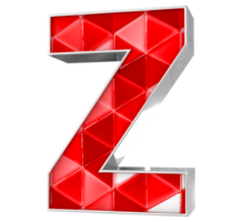 z font 3d rendere png