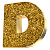 oro d lettera 3d rendere png