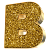 ouro b carta 3d render png