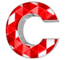 C Font 3D Render png