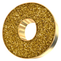 Gold Ö Brief 3d machen png