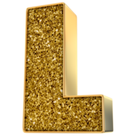 goud l brief 3d geven png