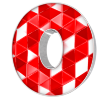 0 Number 3D Render png