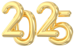 2025 numero 3d rendere png