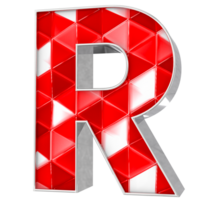 r font 3d rendere png