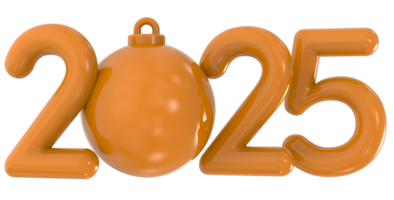 2025 nombre 3d rendre png