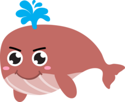 mignonne baleine dessin animé, mer animal png