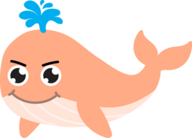 fofa baleia desenho animado, mar animal png