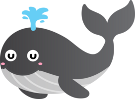 fofa baleia desenho animado, mar animal png