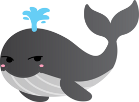 carino balena cartone animato, mare animale png