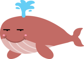 carino balena cartone animato, mare animale png