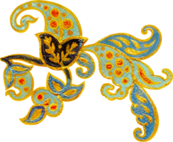 jacobean Damast Paisley golden Luxus Elemente isoliert png