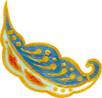 jacobean Damast Paisley golden Luxus Elemente isoliert png