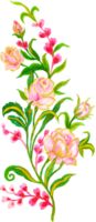 Rosa elementos aislado lujo acuarela png