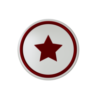 Star icon with red material png