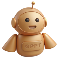 Enhance Conversations with GPPT AI Robot 3D Transparent png