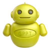 Enhance Conversations with GPPT AI Robot 3D Transparent png