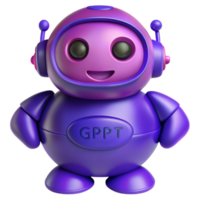Enhance Conversations with GPPT AI Robot 3D Transparent png