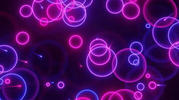 Neon Puddles Animation.Neon raining loop.3D rendering. video