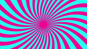 large magenta et cyan sensationnel sunburst Années 70 Années 80 4k animation, abstrait sans couture boucle mouvement graphique video