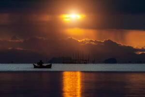 sunset at the lake photo