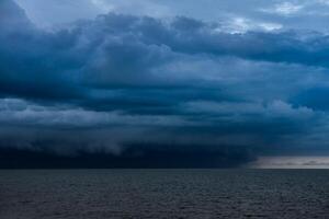 Seascape with rain clouds. photo