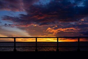 sunset at the lake photo