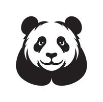 panda illustration design silhouette style vector