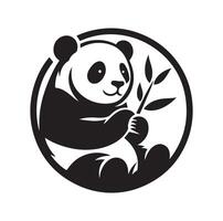 panda ilustración diseño silueta estilo vector