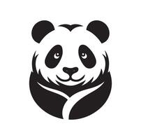 panda illustration design silhouette style vector