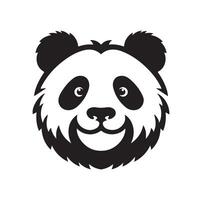 panda illustration design silhouette style vector