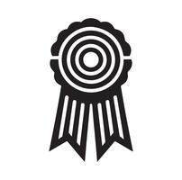 minimal award ribbon badge icon. guarantee or medal thin line. concept of minimal consumer control emblem or assurance vector