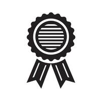 minimal award ribbon badge icon. guarantee or medal thin line. concept of minimal consumer control emblem or assurance vector