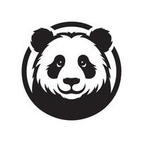 panda ilustración diseño silueta estilo vector