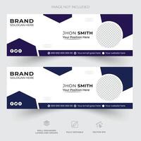 Professional Email Signature Template Modern and Minimal Corporate email signature Layout vector