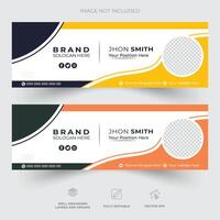 Professional Email Signature Template Modern and Minimal Corporate email signature Layout vector