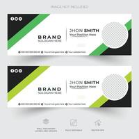 Professional Email Signature Template Modern and Minimal Corporate email signature Layout vector