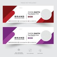 Professional Email Signature Template Modern and Minimal Corporate email signature Layout vector