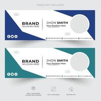 Professional Email Signature Template Modern and Minimal Corporate email signature Layout vector